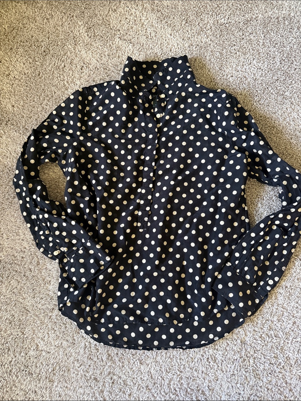 J. CREW - polka dot blouse